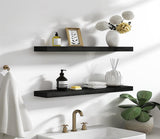 Estanterías flotantes de madera PHPH, 24 pulgadas, set de 6