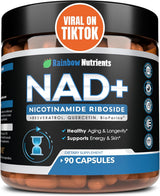 Suplemento de NAD+, 90 cápsulas, alta absorción, anti-envejecimiento