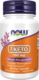 Suplementos 7-Keto de NOW Foods, 100 mg, 60 cápsulas veganas