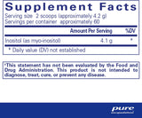 Suplemento Inositol (polvo) para apoyar la energía 8.8 oz