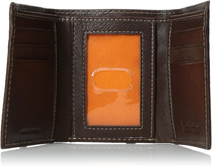 Billetera de cuero trifold para hombre Timberland con ventana ID