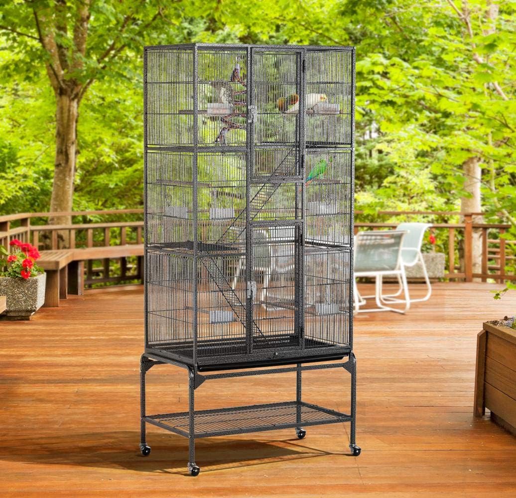 Jaula para aves grande Yaheetech, 69 pulgadas, metal, modelo XL