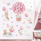 Adhesivos de Pared Decalmile Animales Globos para Niños