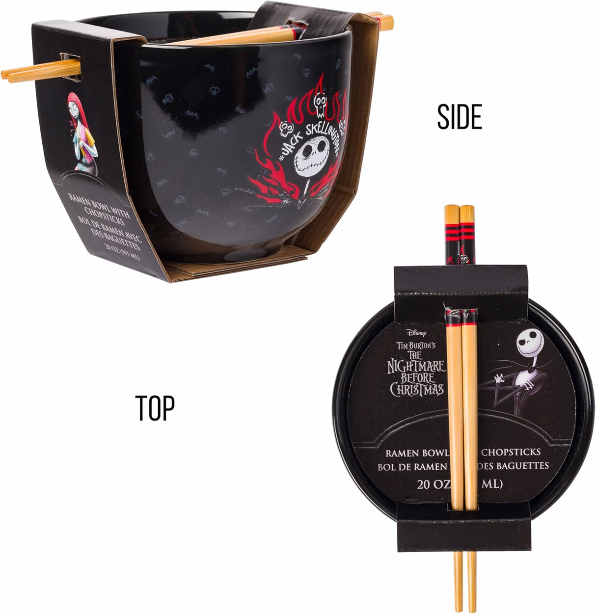 Cuenco Ramen Jack Skellington Silver Buffalo, 20 oz, Cerámico
