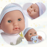 Muñeca de bebé suave de 15 | JC Toys | Ojos abiertos y cerrados