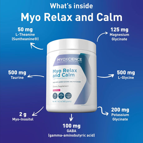 Suplementos Myo Relax &amp; Calm | Mio-inositol, L-teanina
