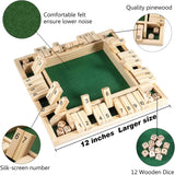 Juego de Mesa Amerous Shut The Box con 12 Dados, 1-4 Jugadores