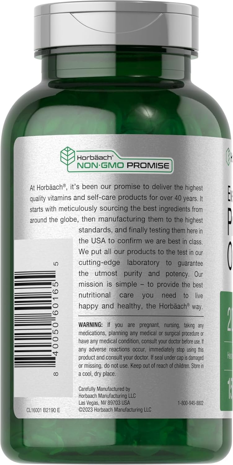 Suplemento Horbaach Cápsulas de aceite de onagra de 2000 mg