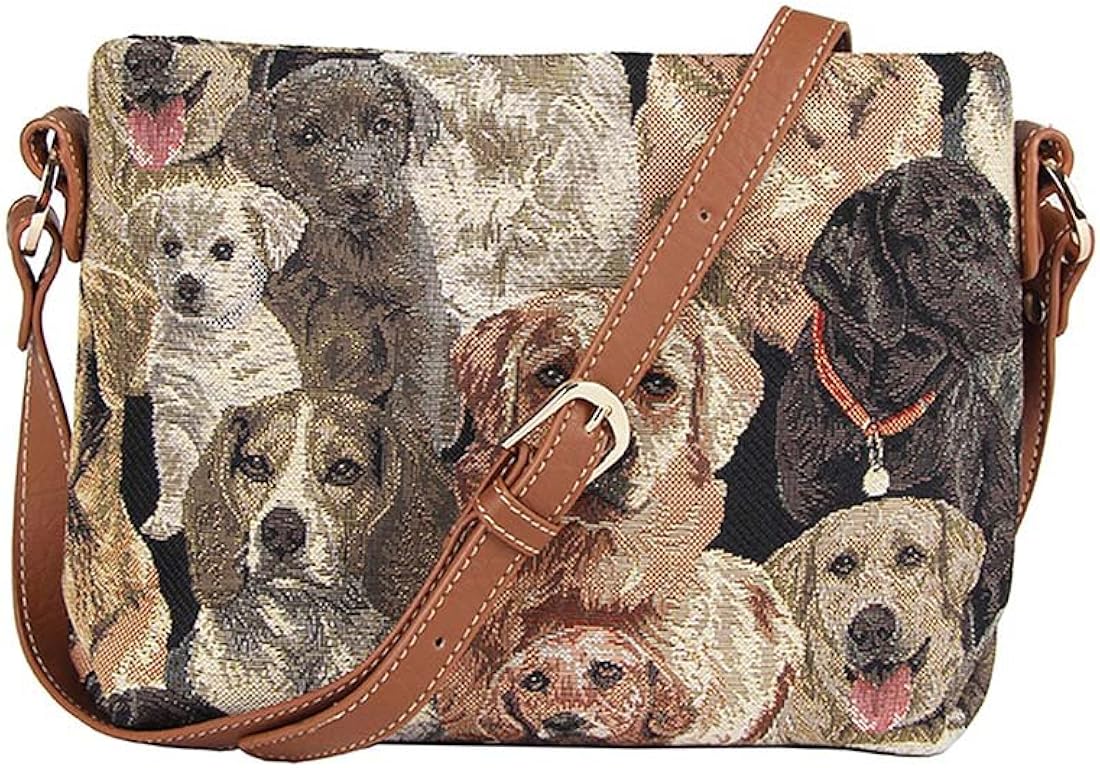 Bolso cruzado de tapiz para mujer Signare diseño de labrador¡