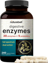 240 cápsulas vegetales 20 enzimas y 5 complejos prebióticos