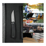Cuchillo plegable de bolsillo para EDC con bloqueo de forro