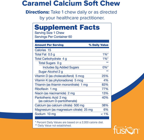 Suplementos Alimenticios Citrato de calcio  sabor a caramelo