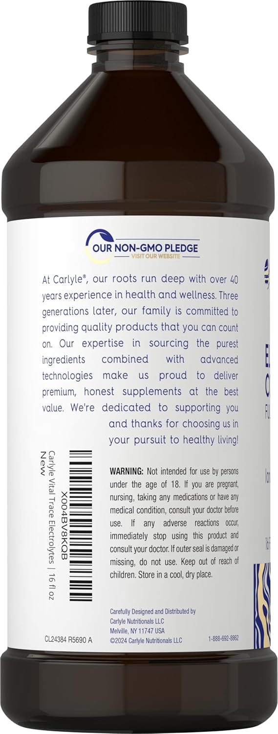 Electrolito Vital Trace 16oz Completo, Sin GMO, Sin Gluten