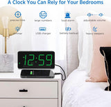 Reloj Digital con Alarma, Números Grandes, Puerto USB, Modelo Peakeep
