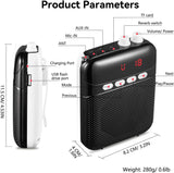 Amplificador de Voz Portátil, 2400mAh, Sistema PA para Profesores