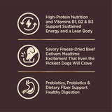 Alimento seco para perros, receta de res y cebada, 4 lbs