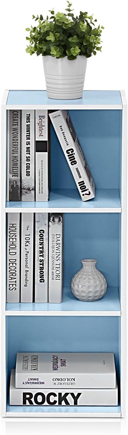 Estantería para libros de 3 niveles - Modelo 11003WH/LBL