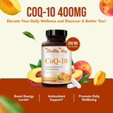 CoQ10 Saludable 400mg 200 Cápsulas Non-GMO Healthy Way