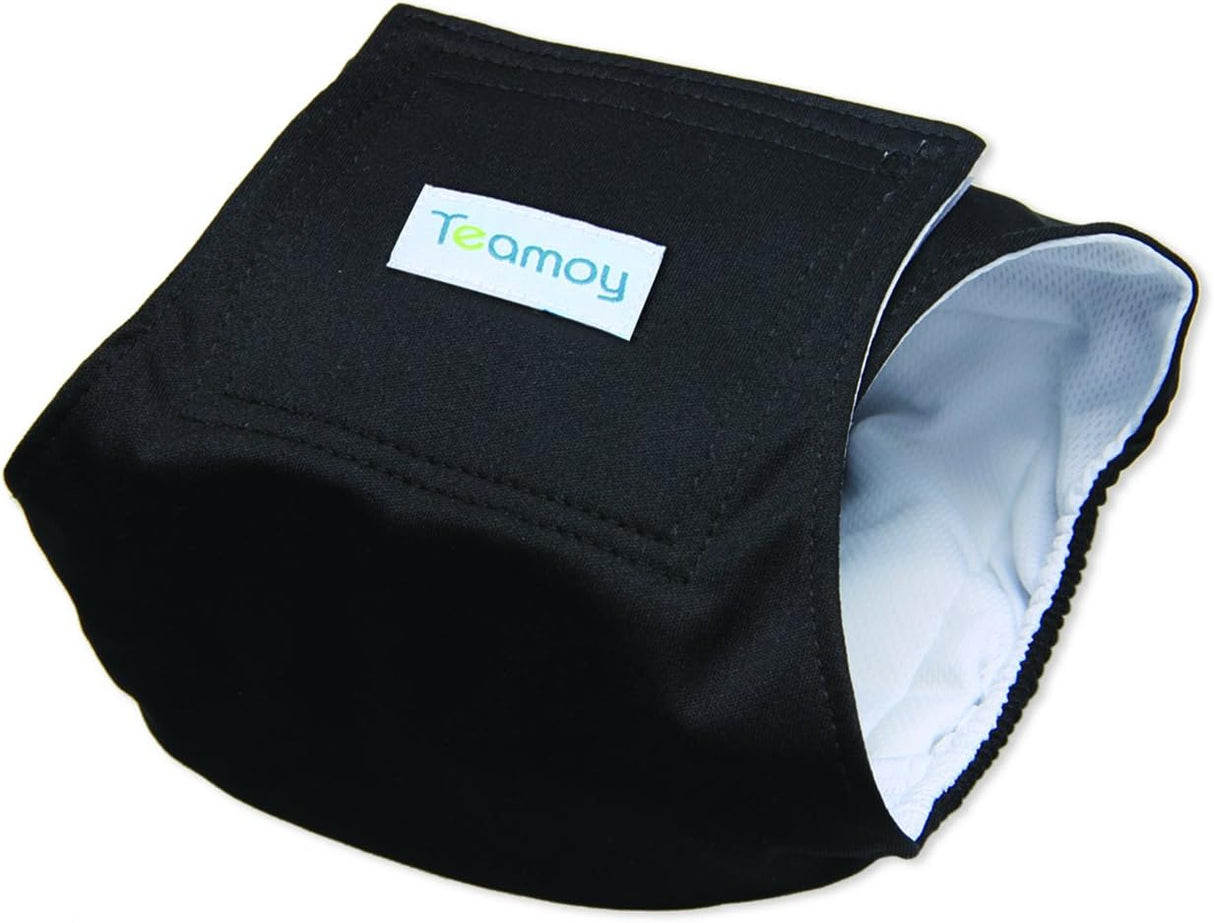 Teamoy -Pañales reutilizables perros machos Negro -3unidades