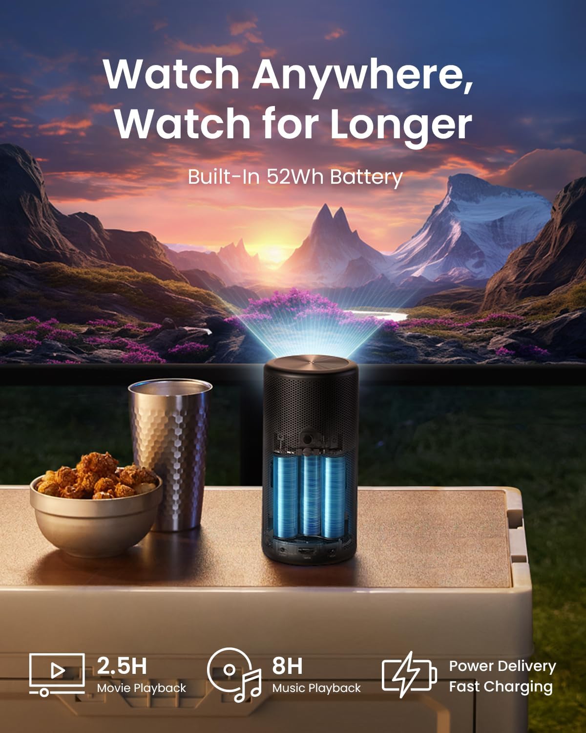 Proyector portátil NEBULA Capsule 3, Wi-Fi, Google TV, 120