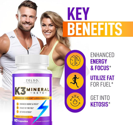 Píldoras K3 de Pérdida de Peso - Mineral + Vitaminas - 60 Caps