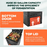 Compostador Idzo 80 Galones, Capacidad Grande, Fácil Ensamblaje