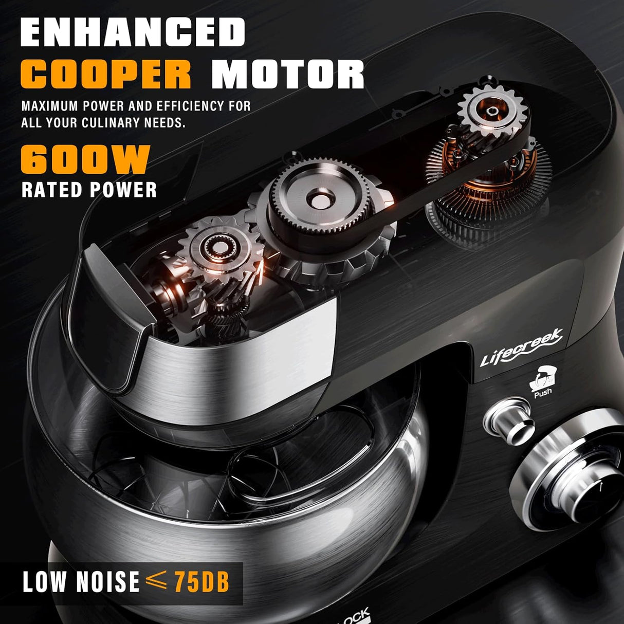 Batidora Multifuncional 6 en 1, 5.3Qt 660W, 6 Velocidades, Modelo: