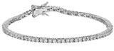 Pulsera de tenis de circonita cúbica con corte redondo