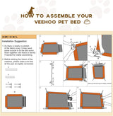 Cama Elevada Veehoo para Perros, Resistente y Lavable, CWC1803-L