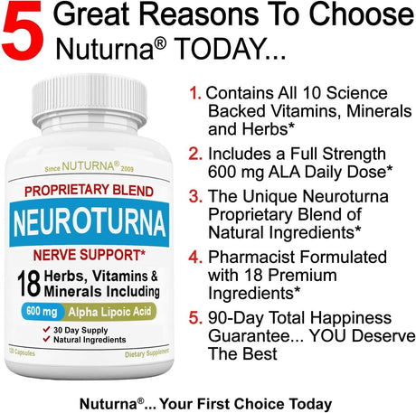 Suplemento Soporte de neuropatía vitaminas, minerale