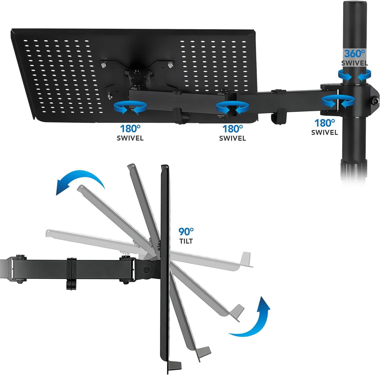 Soporte de escritorio para laptop brazo de movimiento