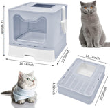 Caja de arena plegable para gatos con tapa Panghuhu88