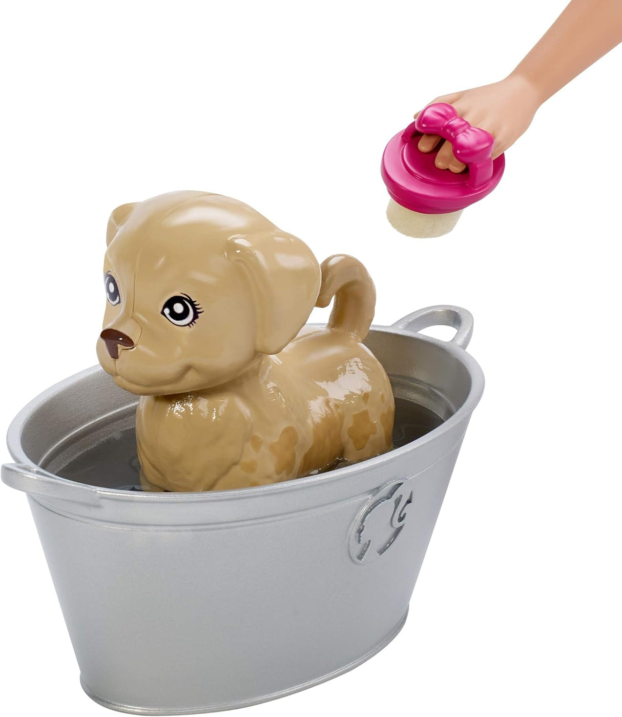 Barbie Play 'n Wash Pets Set con 3 Animales y Accesorios
