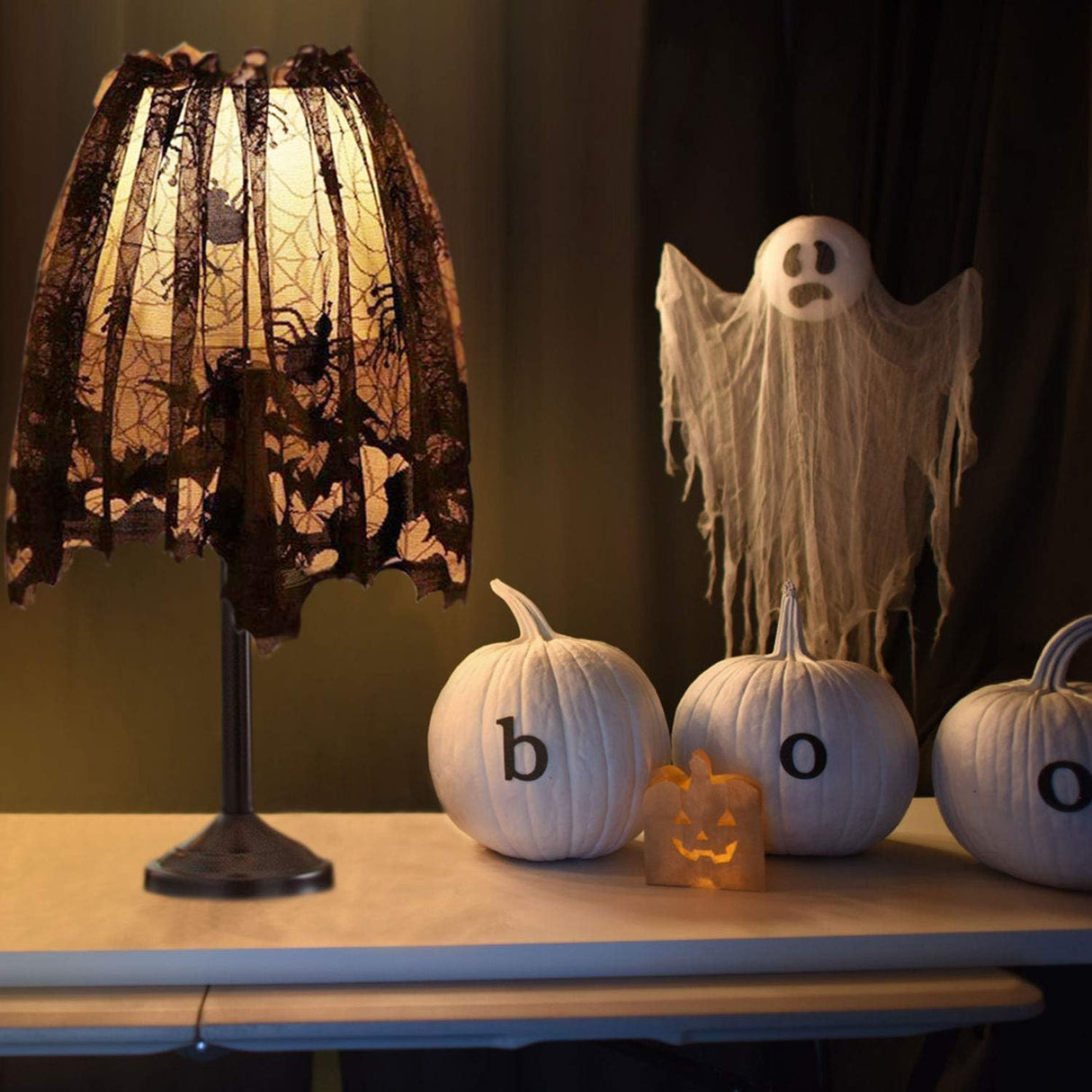 Cubierta de Pantalla de Lámpara Halloween, Decoración, 3 Pcs