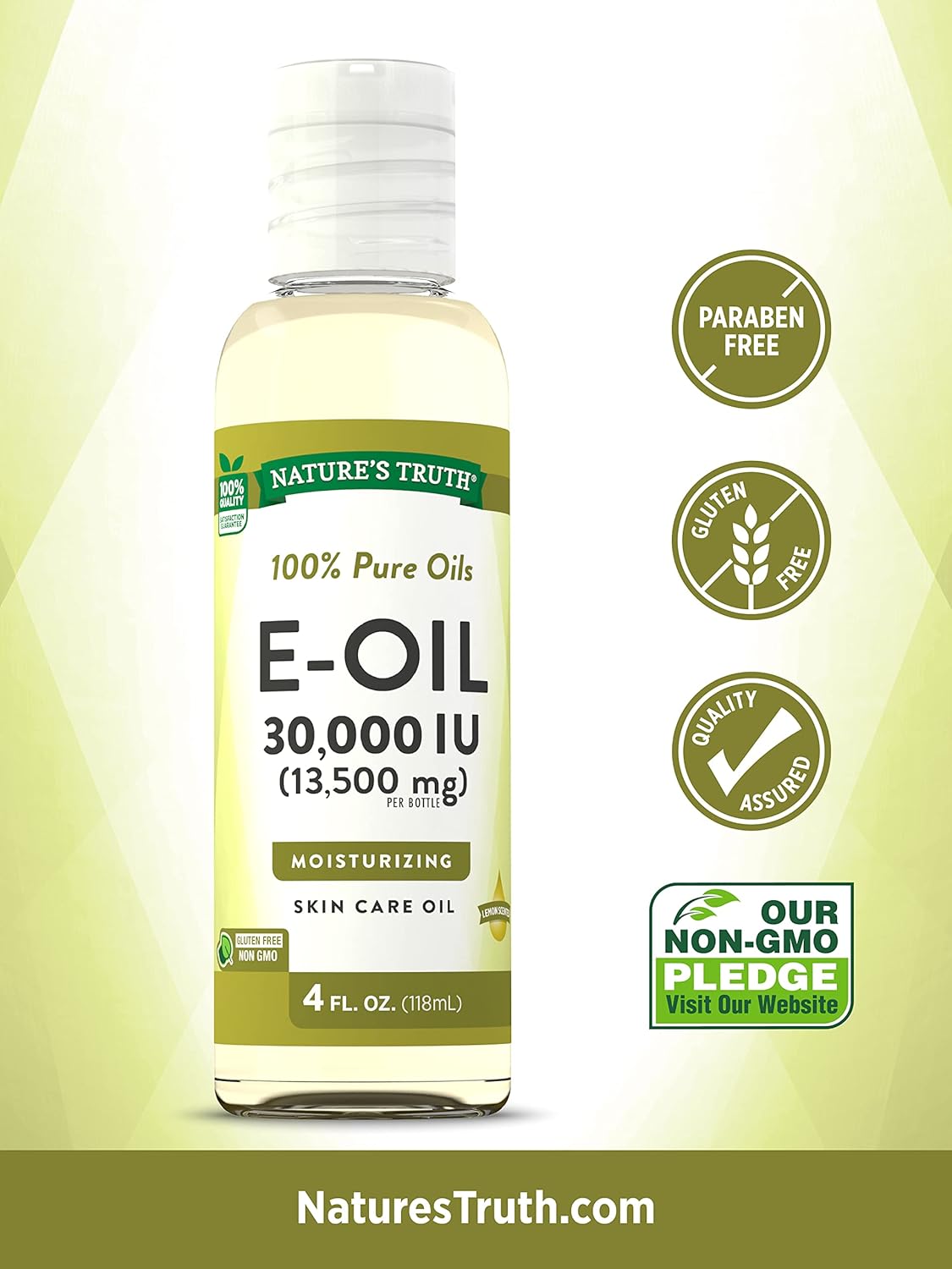 Aceite de Vitamina E Pura para la Piel 30,000 IU, Aroma Limón