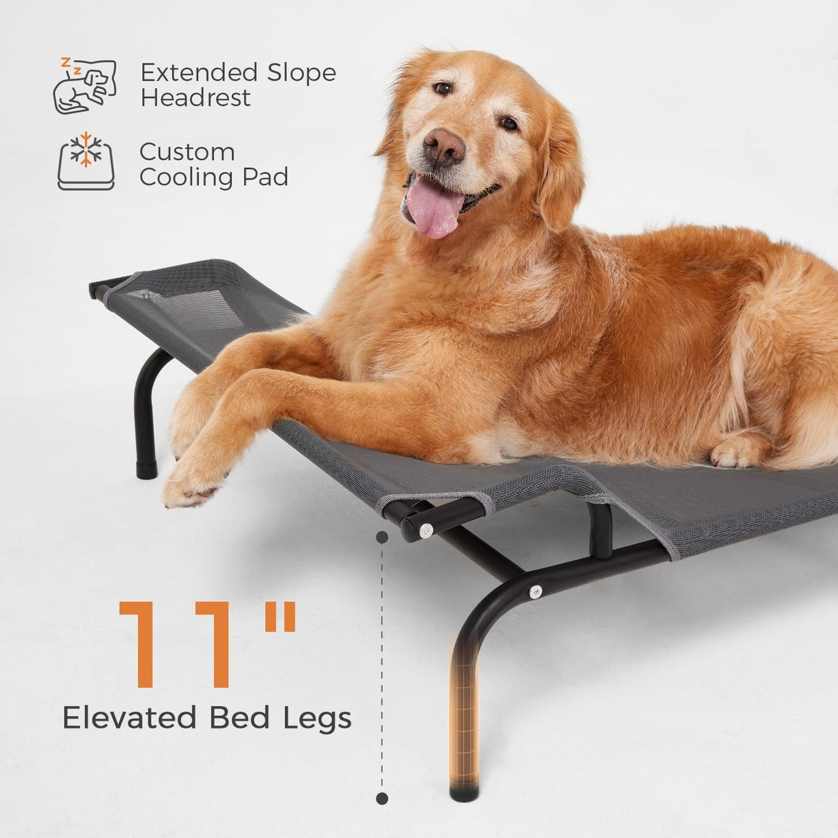 Cama Elevada para Perros Sweetnight con Respaldo, 43 Pulgadas