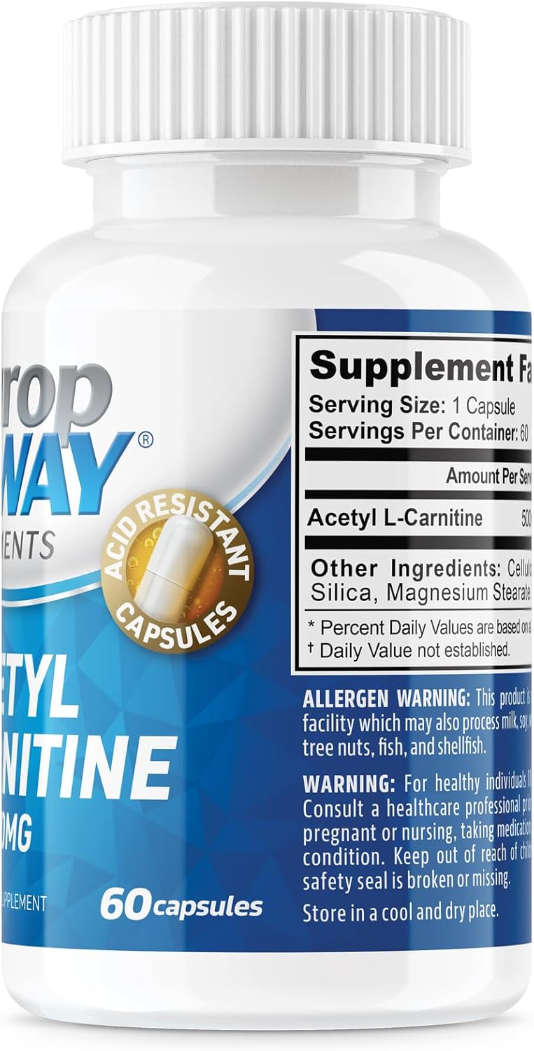 Cápsulas de Acetil L-Carnitina 500mg NeuropAWAY 60 Veggie Caps