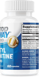 Cápsulas de Acetil L-Carnitina 500mg NeuropAWAY 60 Veggie Caps