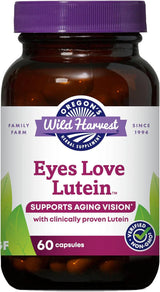 Oregon&#39;s Wild Harvest Eyes Love Lutein™ Capsules, suplementos herbales orgánicos sin OMG, 60 unidades