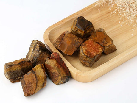 LAIDANLA Piedras naturales en bruto de ojo de tigre de 2 in