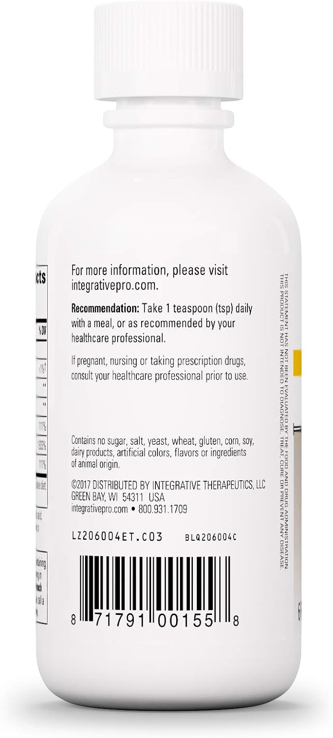 Suplementos Therapeutics Hierro líquido, con vitamina B12