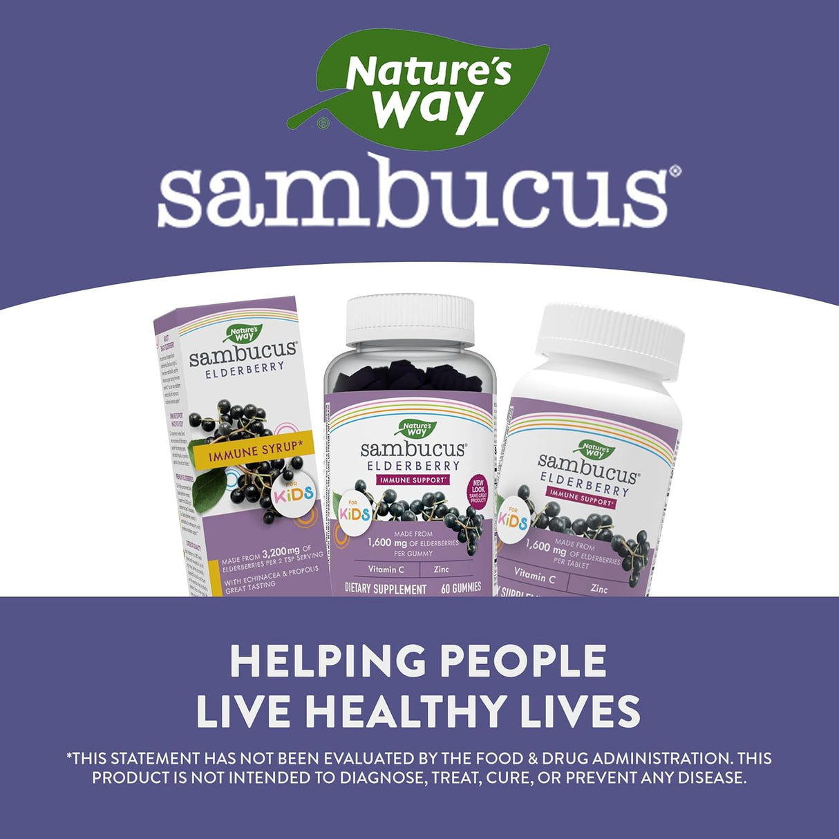 Suplementos Alimenticios de saúco con vitamina C y zinc