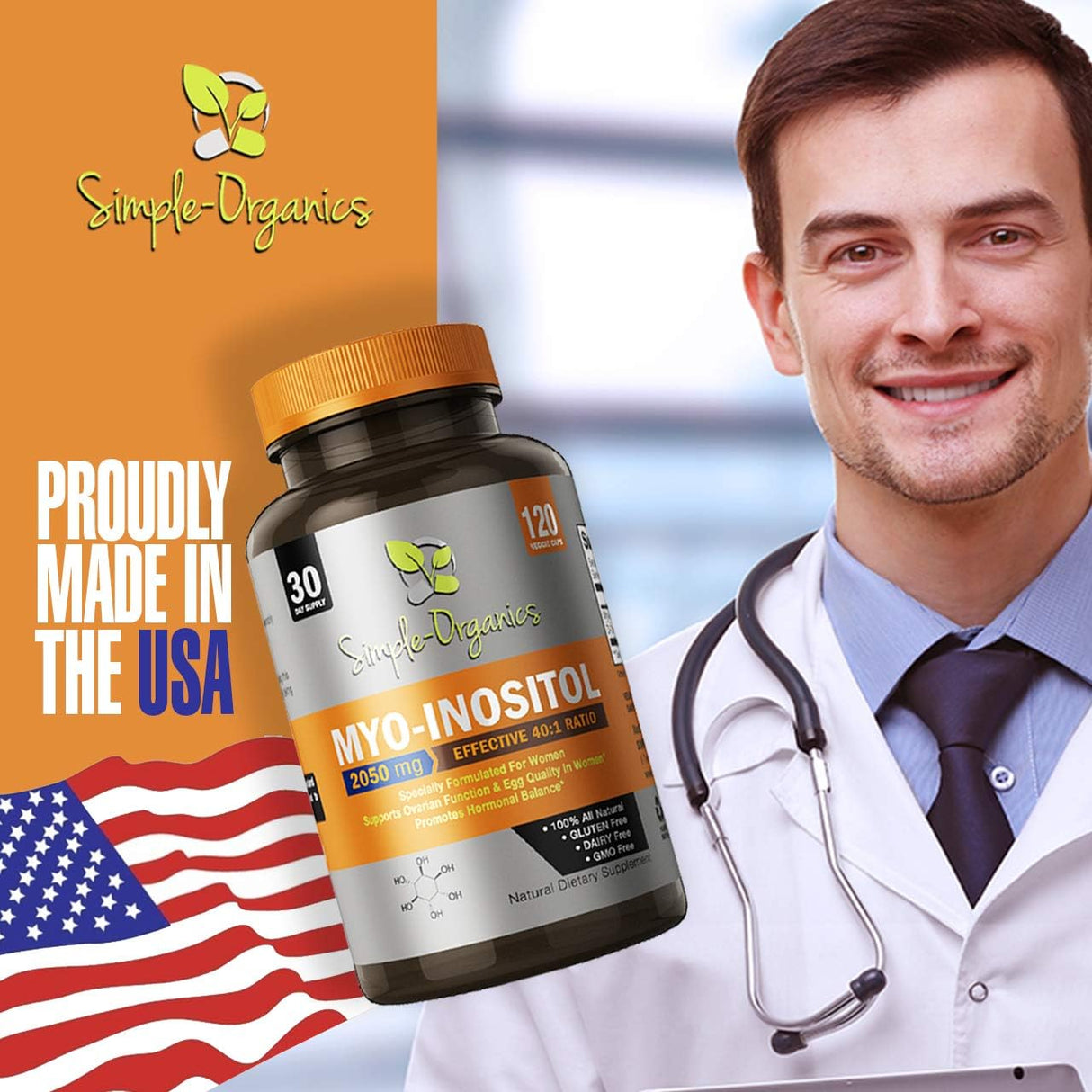 Suplemento Myo Inositol con D-Chiro Inositol para mujeres