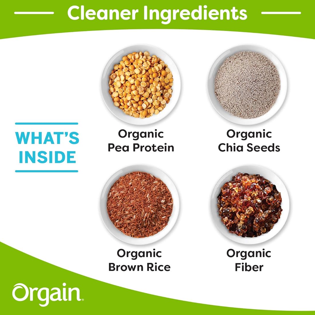 Proteína a base de plantas orgánicas.