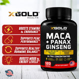 Cápsulas de Maca y Ginseng Panax 10,000mg - Ultra Potente
