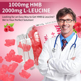 Gummies de HMB y Leucina 3000mg, Sin Azúcar, Vegan, 60u