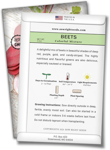 Mezcla de Semillas de Remolacha - Sow Right Seeds - No GMO