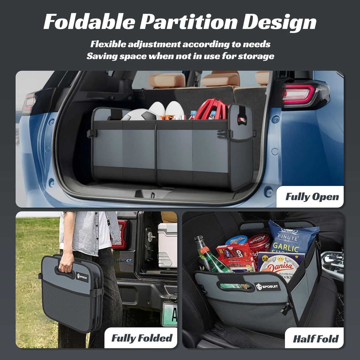 Organizador de Maletero Plegable - 11 Bolsillos, SUV