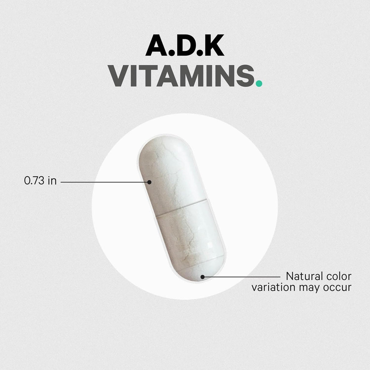 Suplemento de vitaminas ADK Codeage, 6 meses, 180 cápsulas