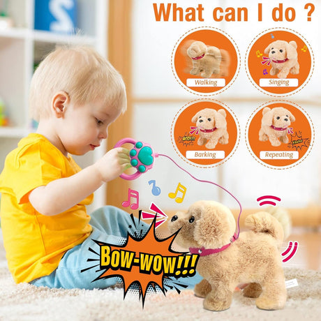 Peluche Interactivo Koonie Golden Retriever Repite y Ladra